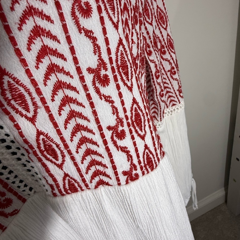 Xhilaration Red and White Midi Dress - Picture 3 of 8
